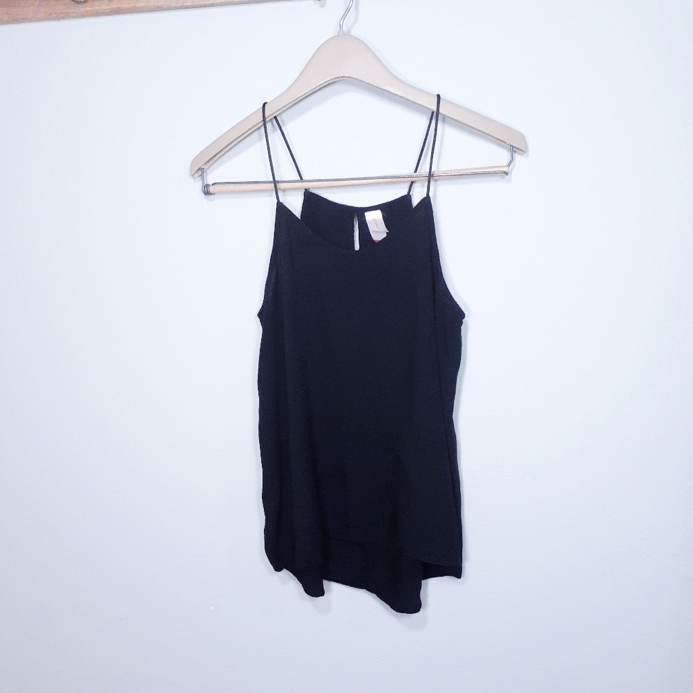 No Boundaries Black Flowy tank